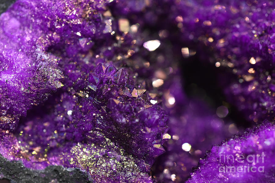 Geode Abstract Amethyst Photograph by Lisa Argyropoulos