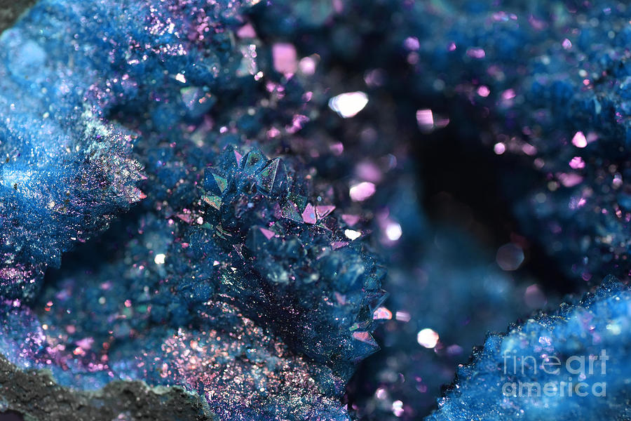 Geode Abstract Teal Photograph by Lisa Argyropoulos