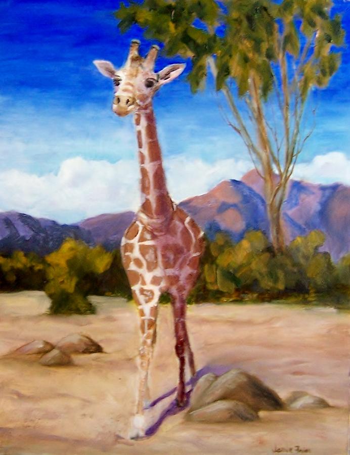 Geoffrey Giraffe Painting by Jamie Frier