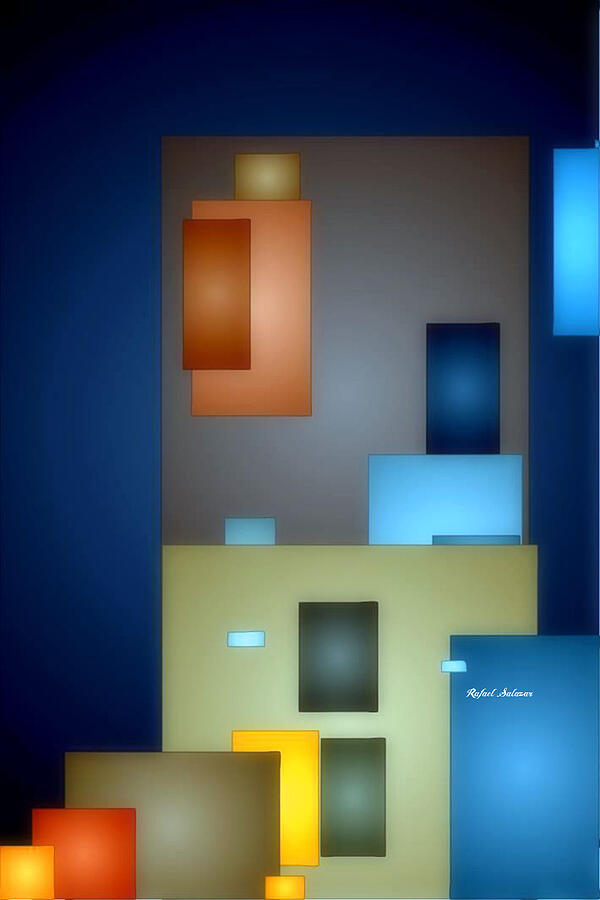 Geometric Abstract 0790  Digital Art by Rafael Salazar