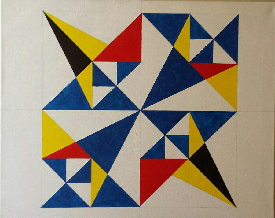 Geometric abstraction 1 Painting by James Clarke