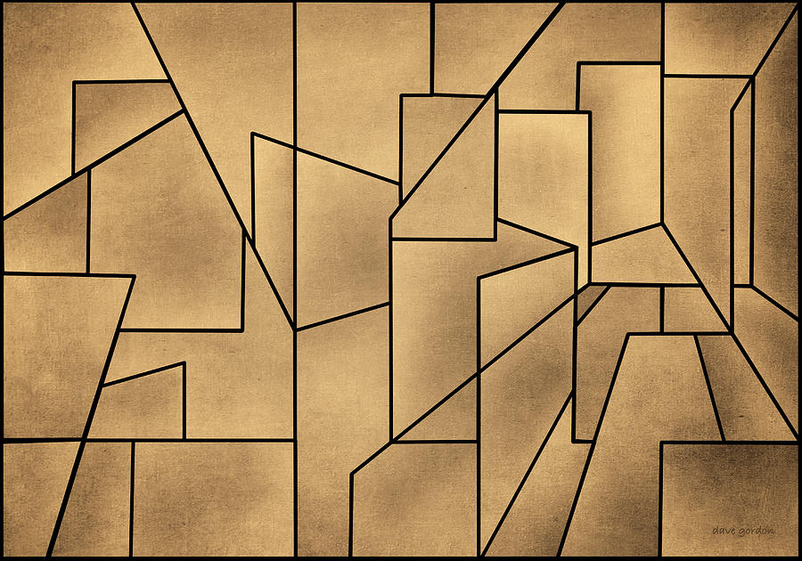 Geometric Abstraction III Toned Digital Art by David Gordon