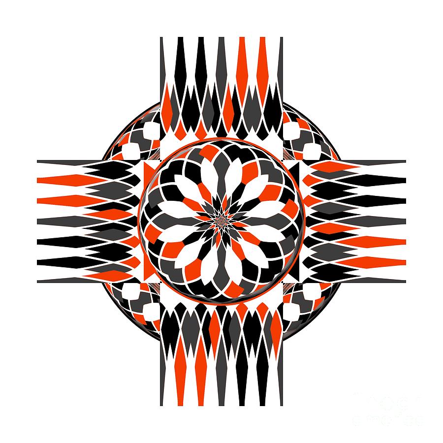 Geometric celtic cross Digital Art by Gaspar Avila
