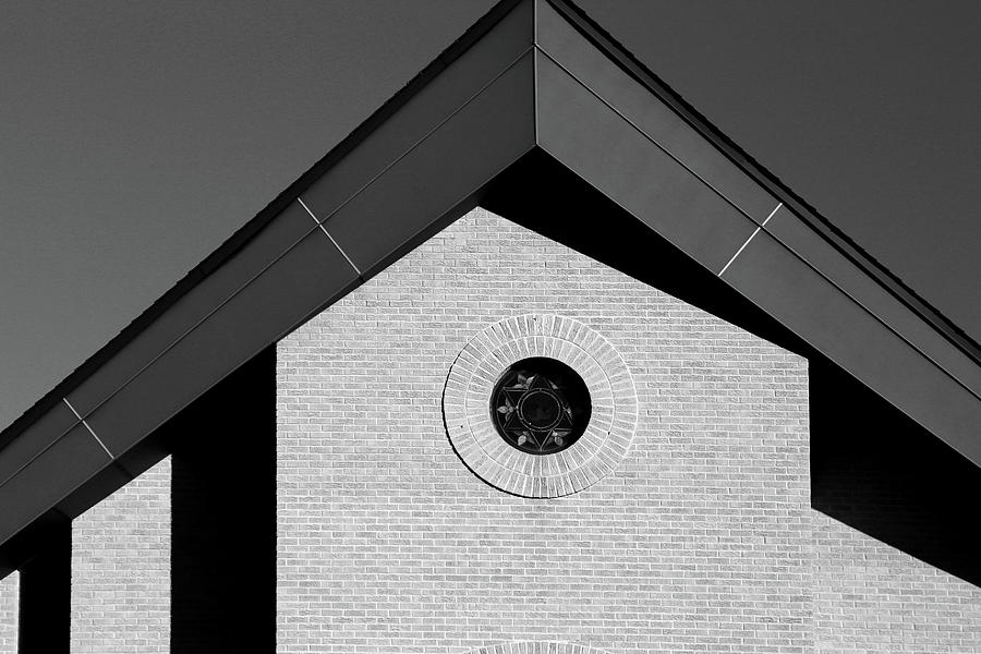 Geometric Church Portrait BW Photograph by Mary Bedy