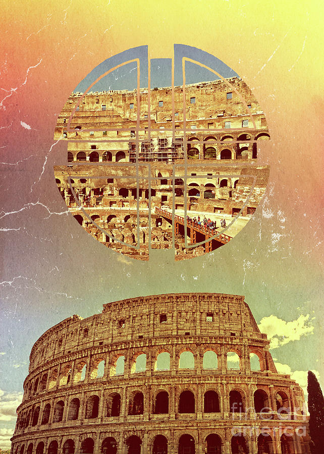 Geometric Colosseum Rome Italy Historical Monument Photograph by Beverly Claire Kaiya