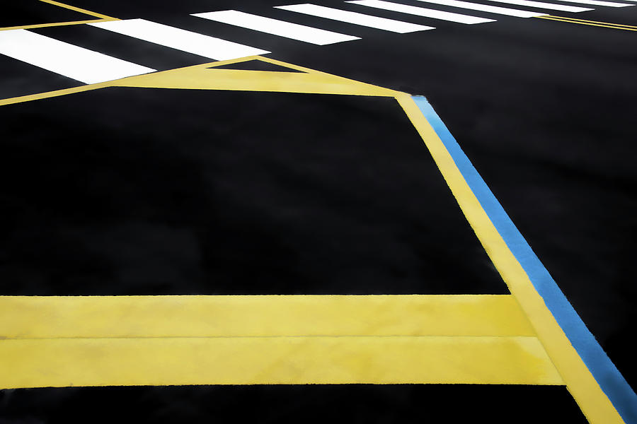 Geometric Combination Of Traffic Lines Photograph by Gary Slawsky