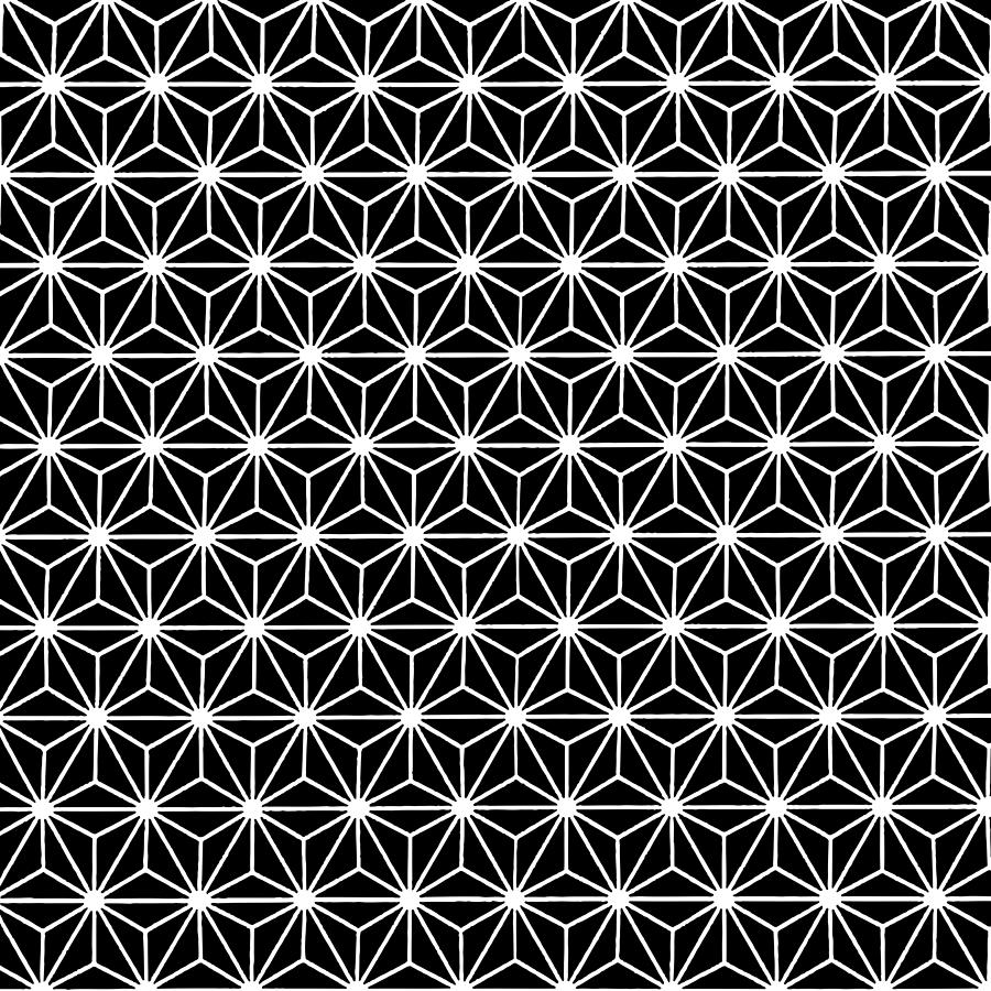 Black And White Digital Art - Black And White Art Deco Style Triangles Pattern by Taiche Acrylic Art