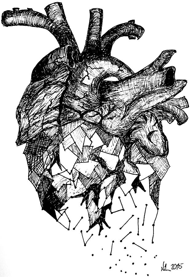 Geometric Heart Drawing by Nathan Lewis Fine Art America