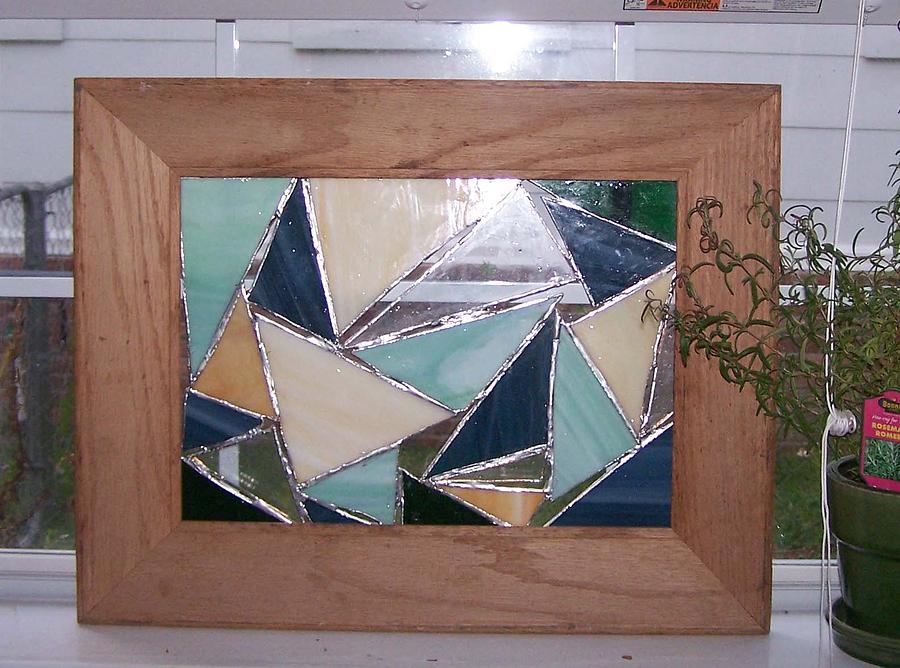 Geometric II Glass Art by Amanda Sanford