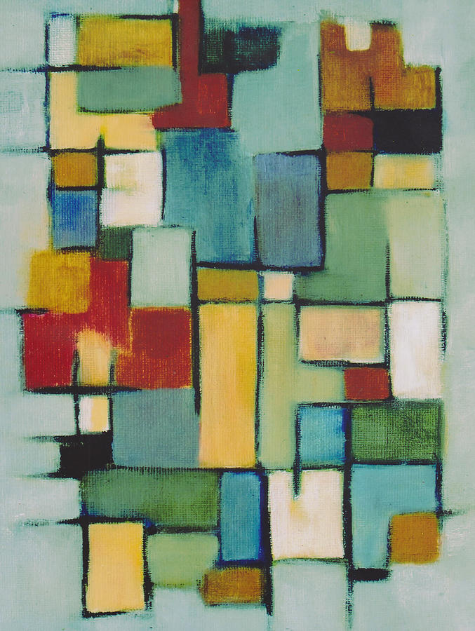 Abstract Painting - Geometric Line Series re master by Patricia Cleasby