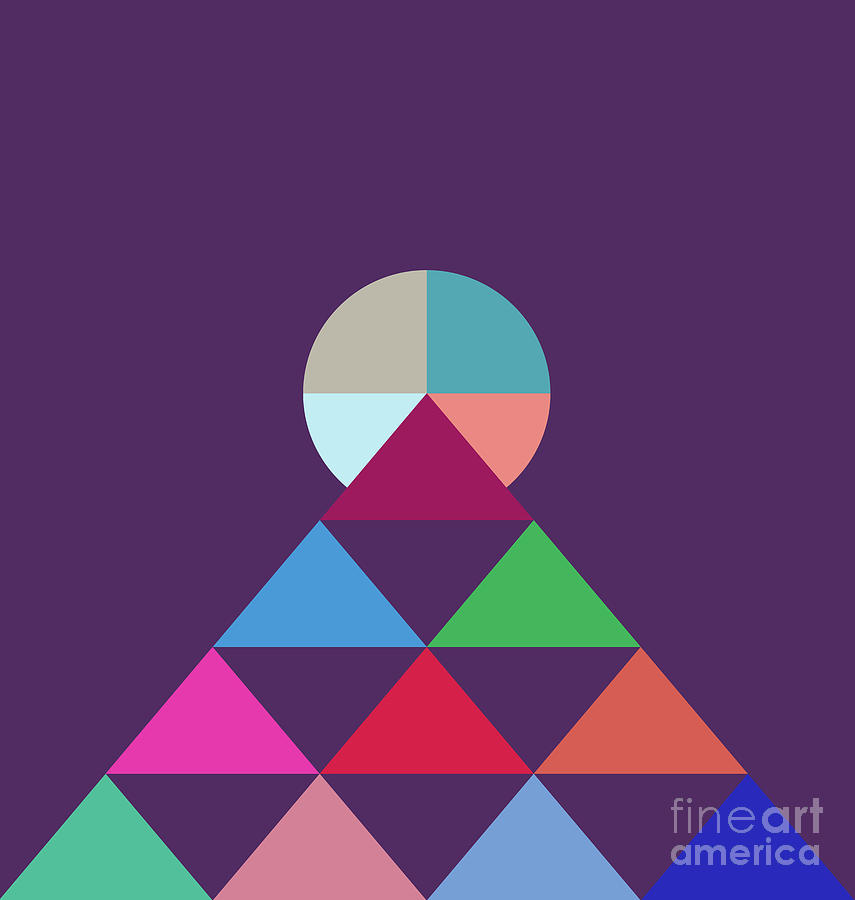 Geometric Pyramid Digital Art by Amir Faysal