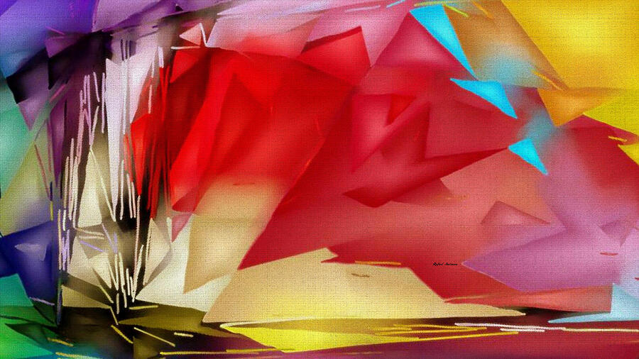 Geometric Rainbow Digital Art