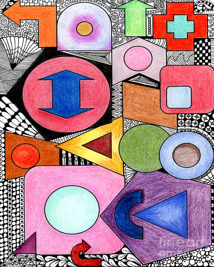 Geometric Mixed Media by Ruth Dailey