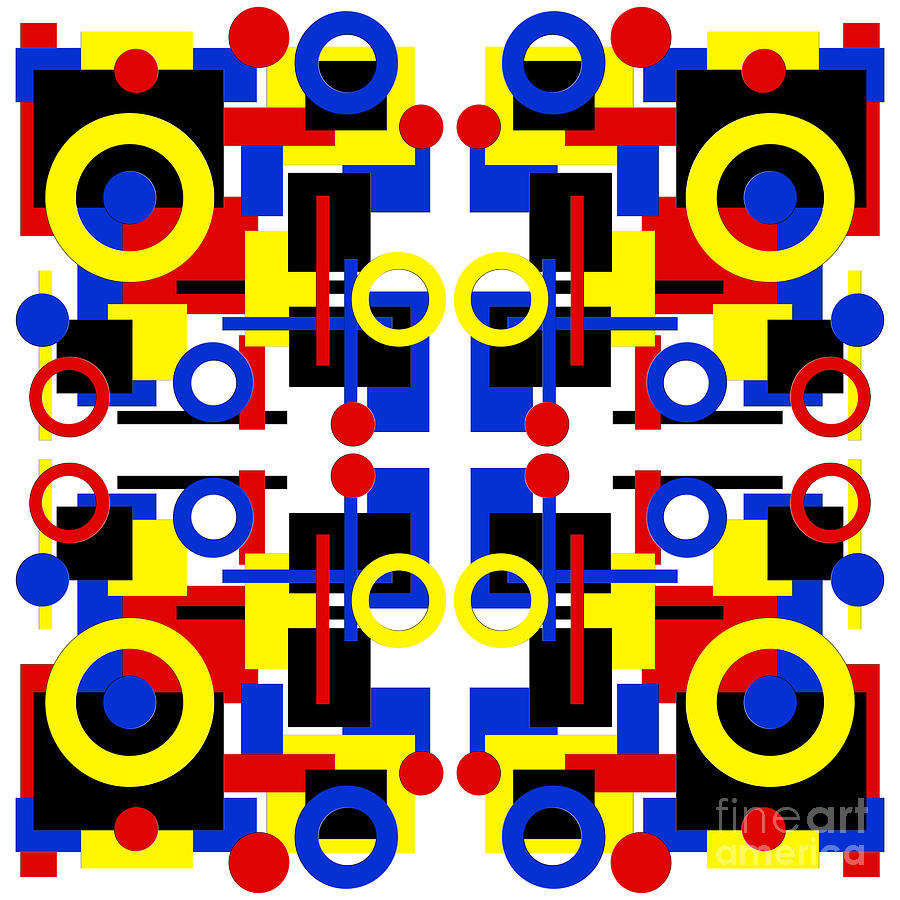 Geometric Shapes Abstract Square 2 Digital Art by Andee Design