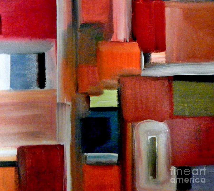 Geometric Square Dance Painting by Lisa Kaiser