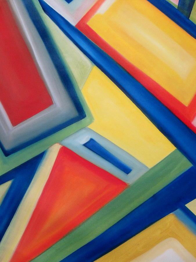 Abstract Painting - Geometric Tension Series III by Patricia Cleasby
