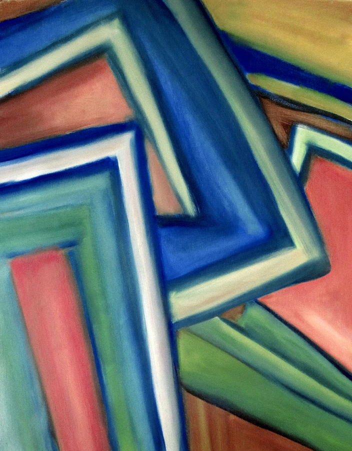 Abstract Painting - Geometric Tension series IV by Patricia Cleasby