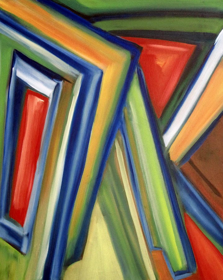 Abstract Painting - Geometric Tension Series V by Patricia Cleasby
