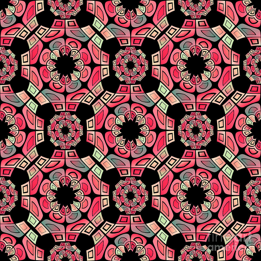 Geometric Tribal Pattern Digital Art