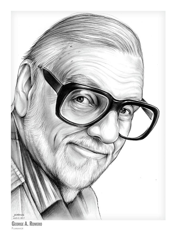 George A. Romero Drawing by Greg Joens