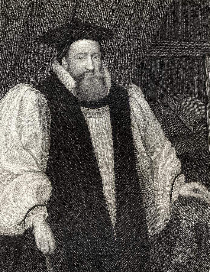 Black And White Drawing - George Abbott 1562-1633. Archbishop Of by Vintage Design Pics