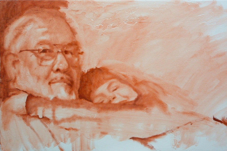 George and Emily Painting by Robert Bissett