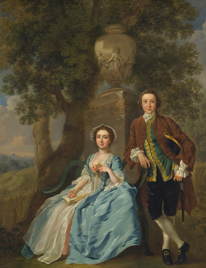George and Margaret Rogers Painting by Francis Hayman