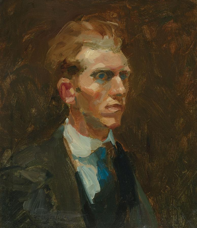 George Benjamin Luks 1867 - 1933 PORTRAIT OF A YOUNG MAN Painting by ...