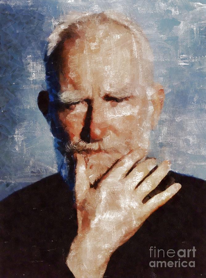 Vintage Painting - George Bernard Shaw by Mary Bassett by Esoterica Art Agency