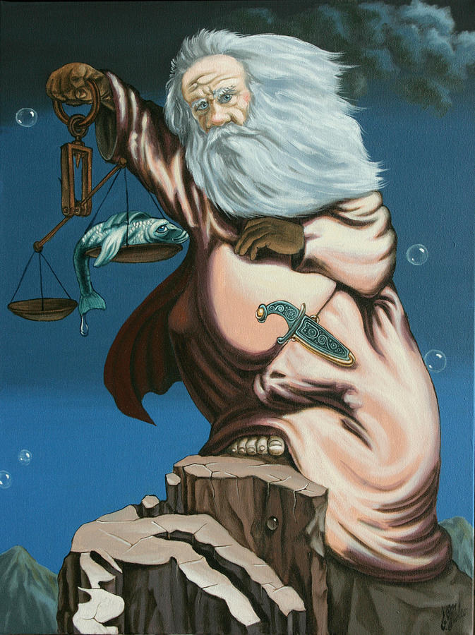 George Bernard Shaw Painting by Victor Molev