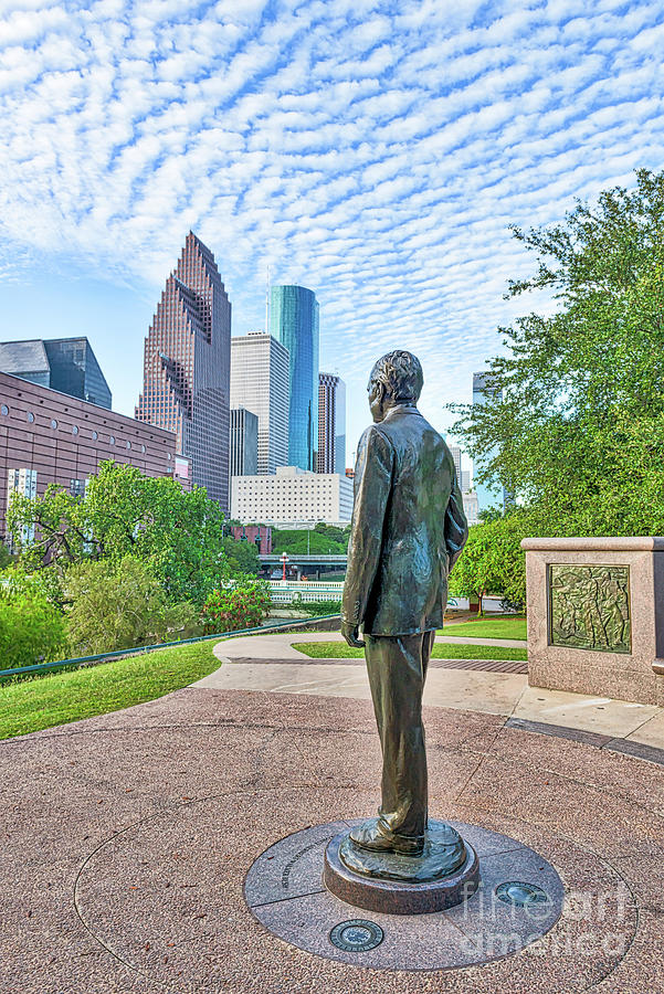 Houston Photograph - George Bush Monument in Houston 2 by Bee Creek Photography - Tod and Cynthia