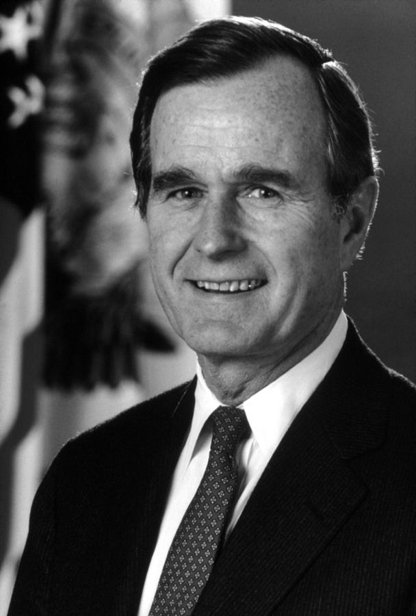 George H W Bush Photograph - George Bush Sr by War Is Hell Store