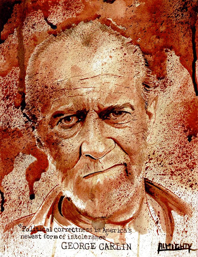 GEORGE CARLIN dry blood Painting by Ryan Almighty