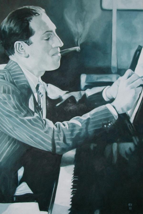 George Gershwin 1930s. Painting by Kevin Hopkins - Fine Art America