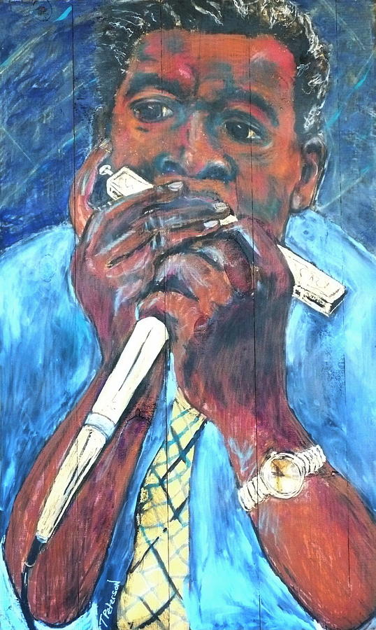 George Harmonica Smith Painting by Todd  Peterson
