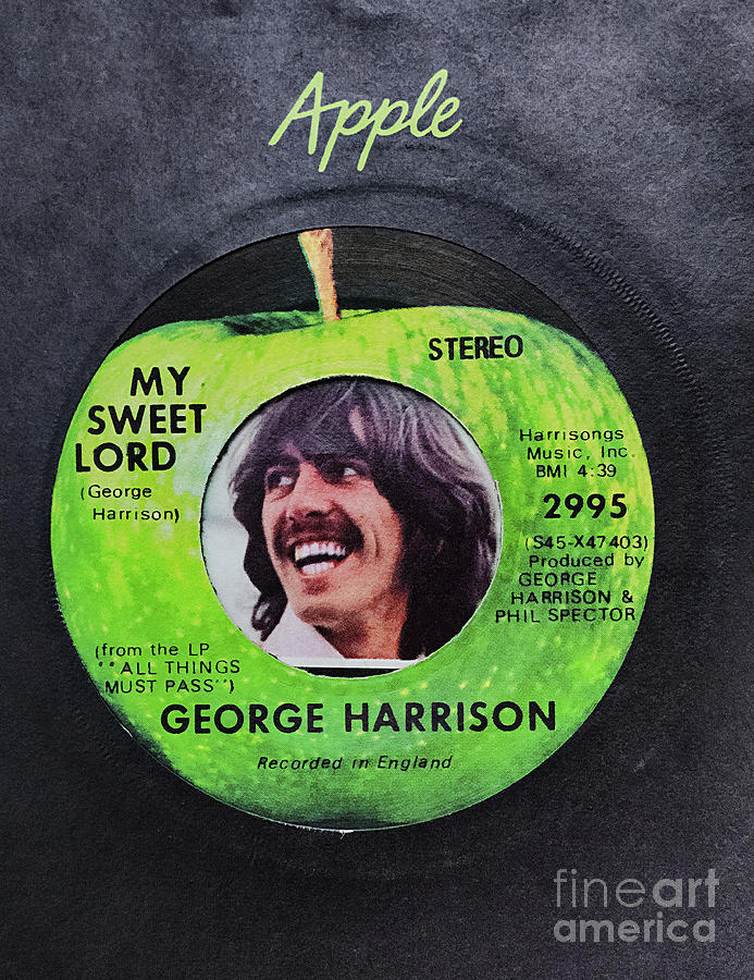George Harrison Photograph - George Harrison 45 Record by C W Hooper