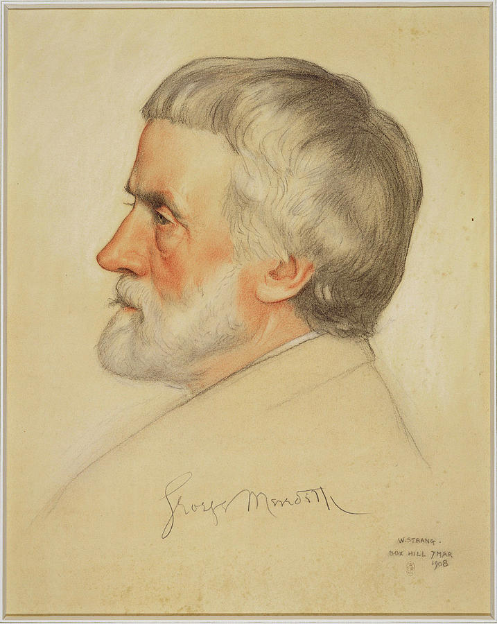 George Meredith Painting by William Strang