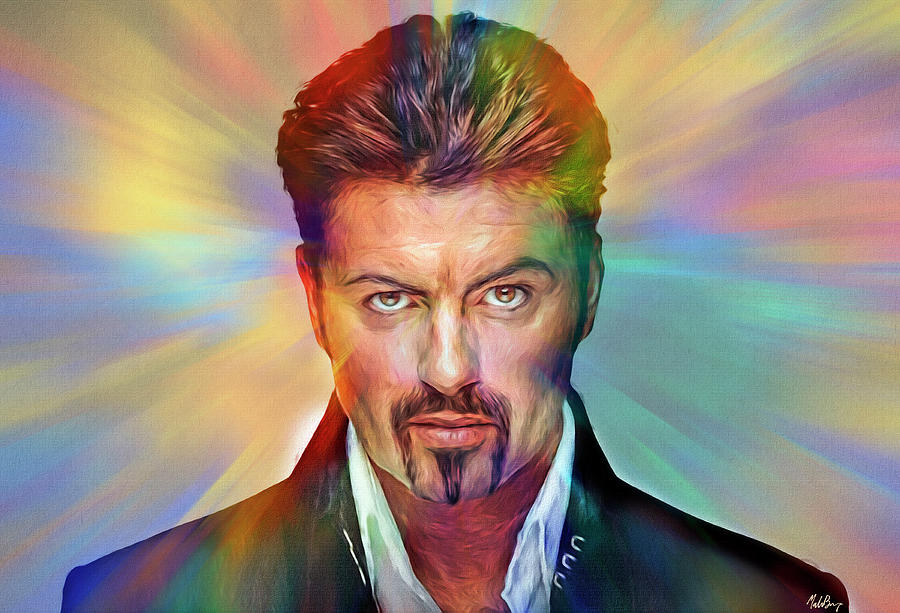 George Michael Mixed Media by Mal Bray