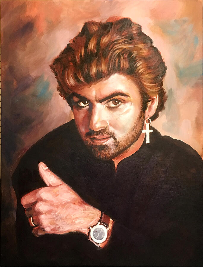 George Michael Painting - George Michael by Robert Korhonen