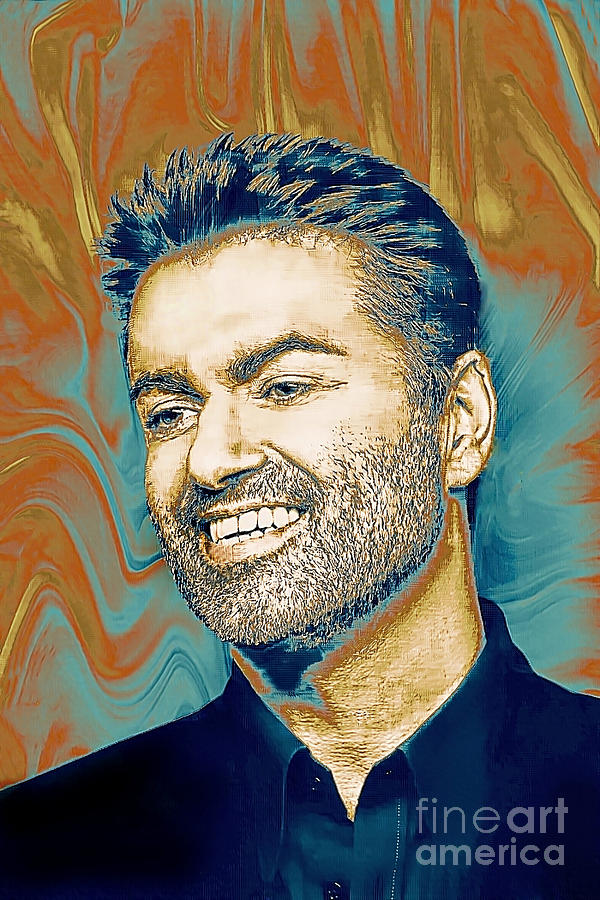 George Michael - Tribute  Painting by Ian Gledhill
