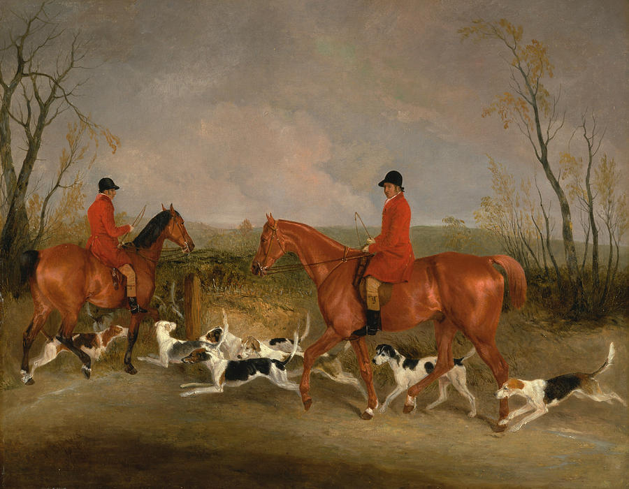 George Mountford, Huntsman to the Quorn, and W. Derry, Whipper-In Painting by Richard Barrett Davis
