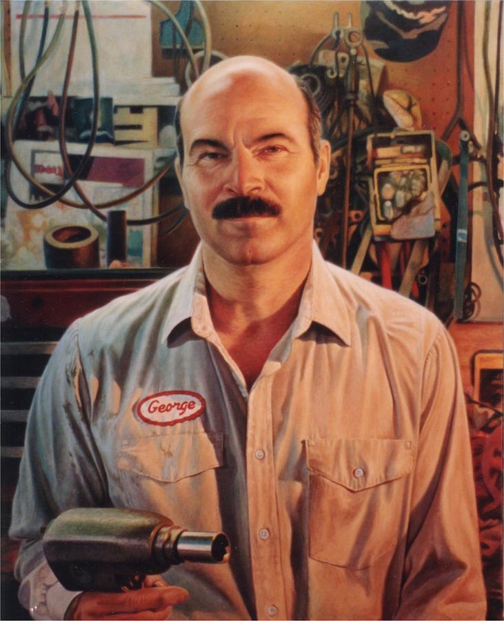 George My Mechanic Painting by Hans Droog