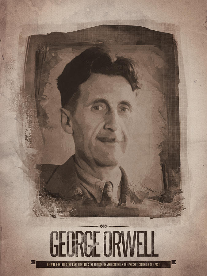 Vintage Digital Art - George Orwell 02 by Afterdarkness