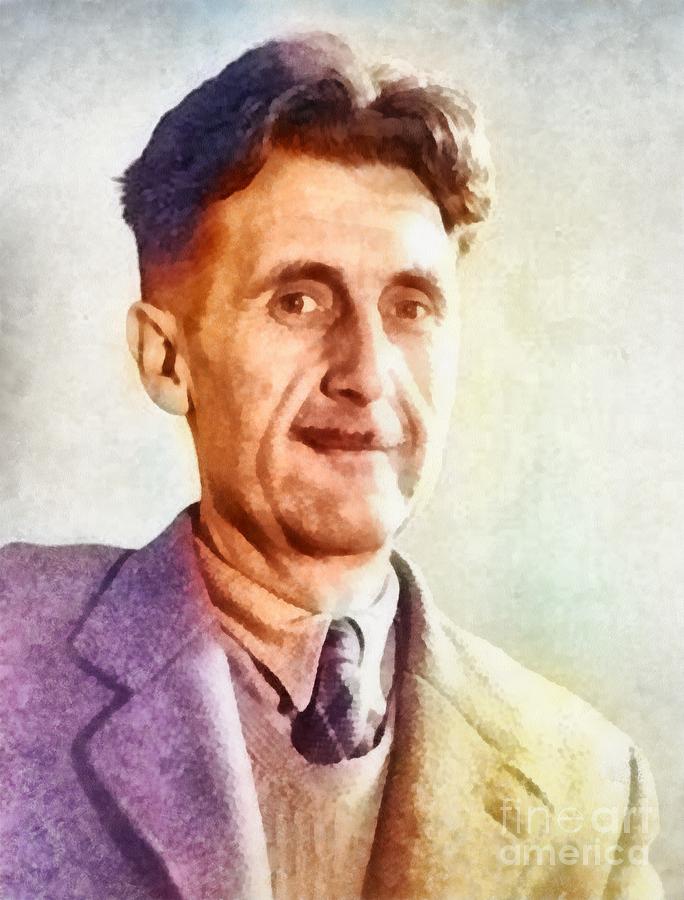 Hollywood Painting - George Orwell, Writer by Esoterica Art Agency