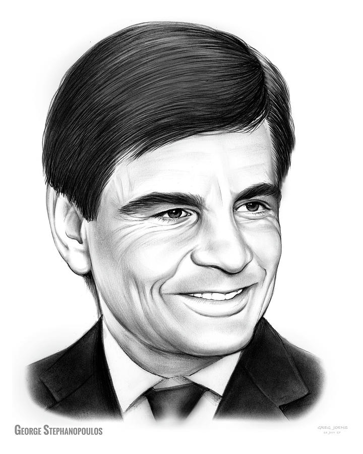 George Stephanopoulos Drawing by Greg Joens