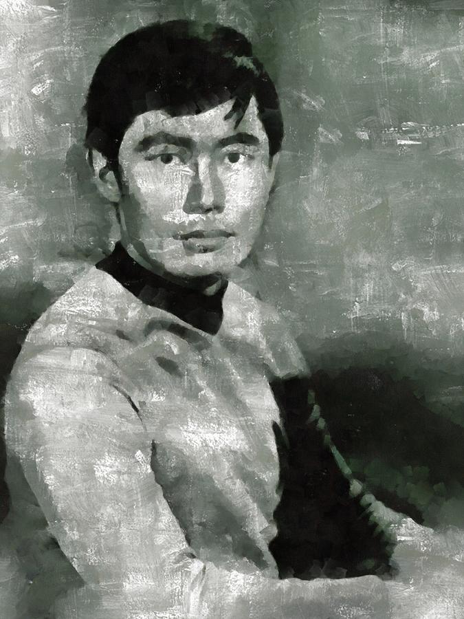 Hollywood Painting - George Takei, Sulu from Star Trek Vintage by Esoterica Art Agency