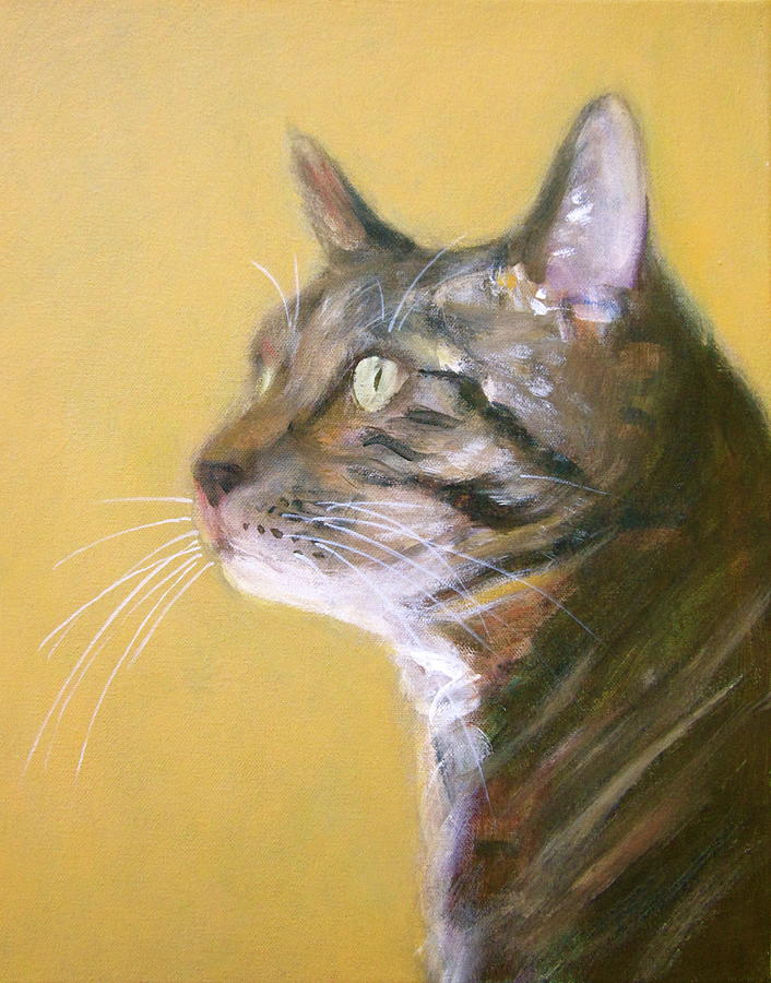George the Cat Painting by Kazumi Whitemoon