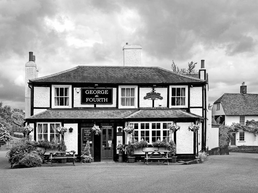 George The Fourth Pub in Black and White Photograph by Gill Billington