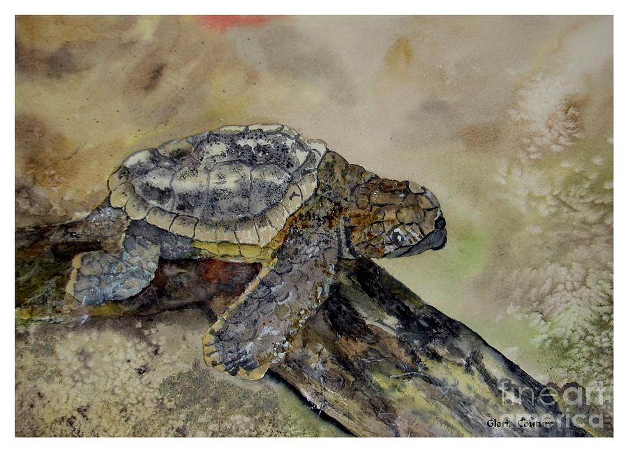 George the sand turtle. Painting by Gloria Couture