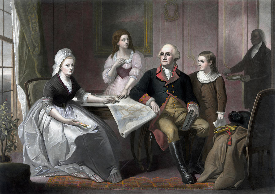 George Washington And His Family Painting by War Is Hell Store